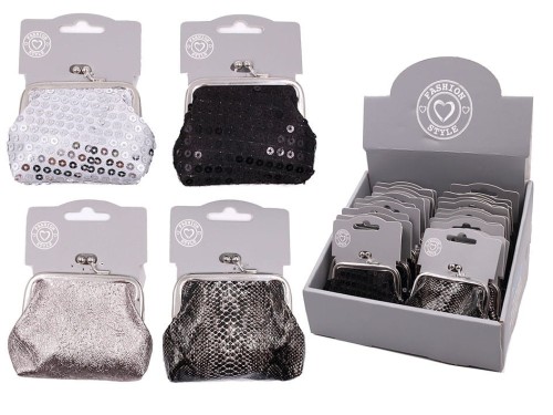 Portmonetka cekiny Zatrzask Damska Retro Mix Wzorów 2