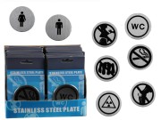 METALOWE ZNACZKI SAMOPRZYLEPNE WC SYMBOLE ZNAKI 2