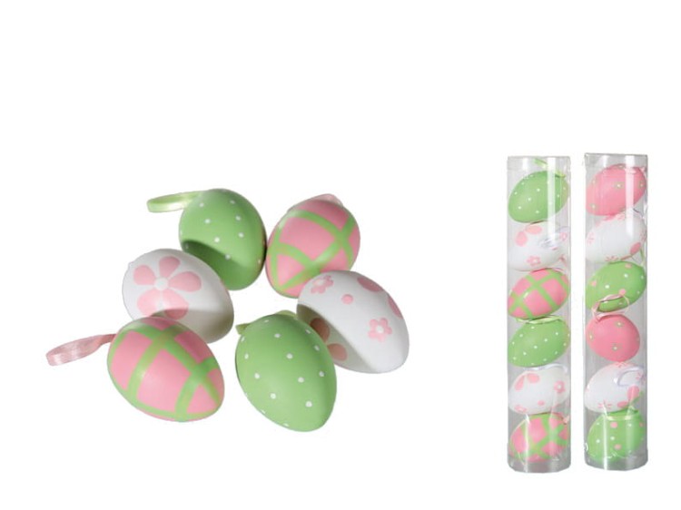 JAJKA DEKORACYJNE PISANKI ZESTAW 6 SZT WIELKANOCNE 2