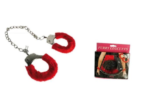 KAJDANKI NA NOGI Z FUTERKIEM EROTYCZNE ŁAŃCUSZKIEM 1