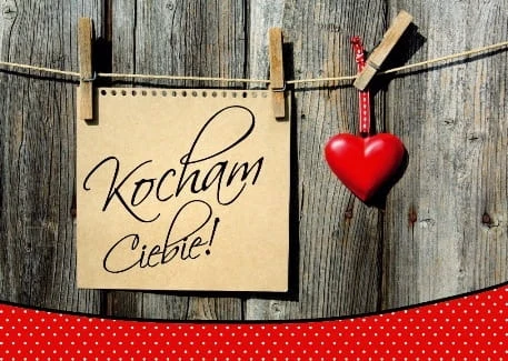 Karnet walentynkowy z kopertą Prezent Miłosny