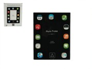 RAMKA NA ZDJĘCIA TABLET 10X15 SZKLANA CZARNA BIAŁA 1