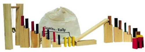 DOMINO RALLY - 250 ELEMENTÓW TOR KLOCKI DREWNIANE 1