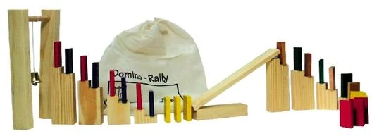 DOMINO RALLY - 250 ELEMENTÓW TOR KLOCKI DREWNIANE 1