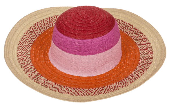Kolorowy kapelusz słomkowy damski - letni kapelusz plażowy z rondem  (3).webp