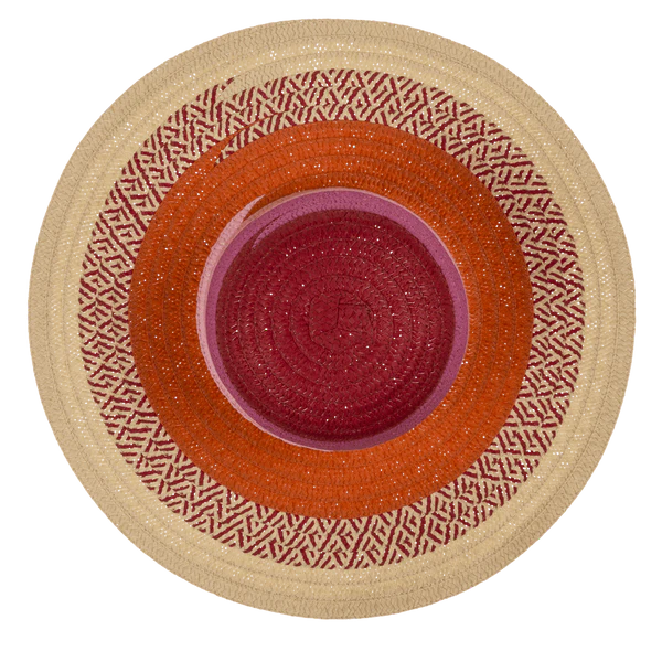 Kolorowy kapelusz słomkowy damski - letni kapelusz plażowy z rondem  (4).webp