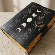 Notes Skórzany Retro Fazy Księżyca - Skóra Kozia - 200 stron  (2).jpg