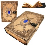 Notes Skórzany Triple Moon z Kamieniem - Fazy Księżyca - 200 stron  (1).jpg