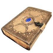 Notes Skórzany Triple Moon z Kamieniem - Fazy Księżyca - 200 stron  (2).jpg