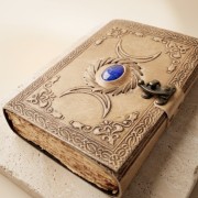 Notes Skórzany Triple Moon z Kamieniem - Fazy Księżyca - 200 stron  (3).jpg