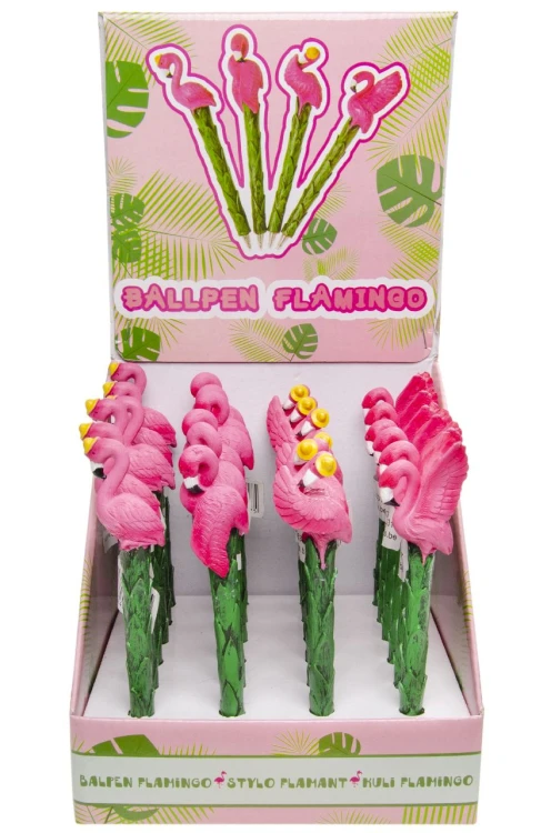 Długopis Flaming Tropikalny - Różowy Gadżet do Biura i Szkoły  (1).jpg