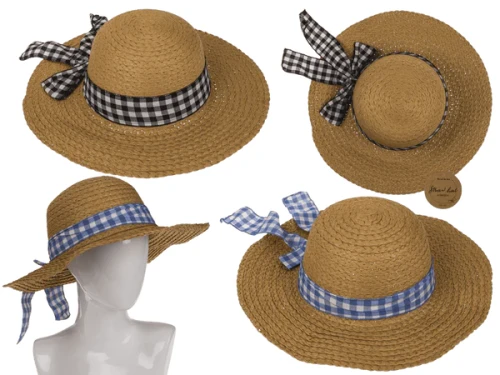 Kapelusz słomkowy damski - letni kapelusz plażowy z wstążką  (1).webp