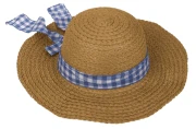 Kapelusz słomkowy damski - letni kapelusz plażowy z wstążką  (4).webp
