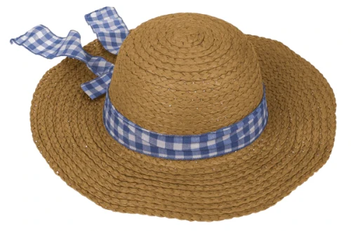 Kapelusz słomkowy damski - letni kapelusz plażowy z wstążką  (4).webp