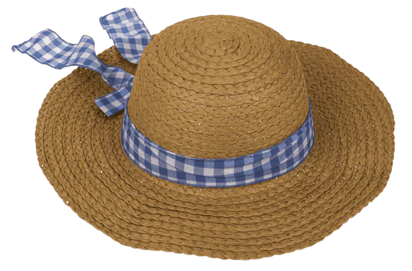 Kapelusz słomkowy damski - letni kapelusz plażowy z wstążką  (4).webp