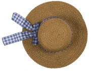 Kapelusz słomkowy damski - letni kapelusz plażowy z wstążką  (5).webp