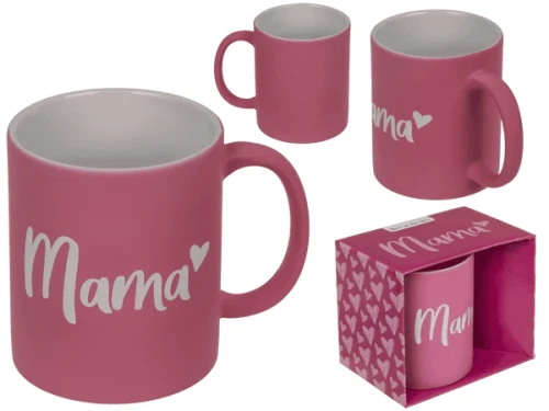Kubek dla Mamy na prezent - różowy kubek z napisem Mama 320ml  (1).webp