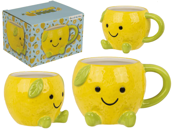 Kubek Cytrynka Kawaii 3D - uroczy żółty kubek na prezent 385ml  (1).webp