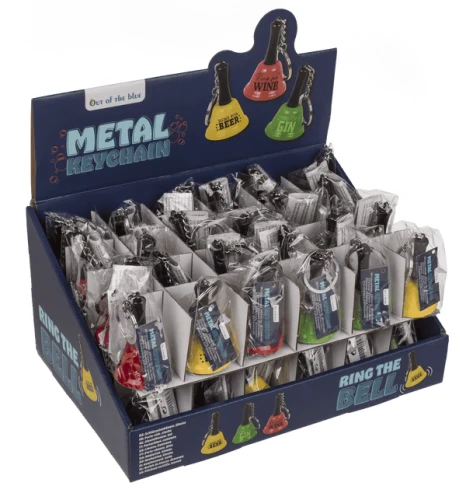 Brelok dzwonek na piwo gin i wino - śmieszny breloczek do kluczy metalowy  (2).webp