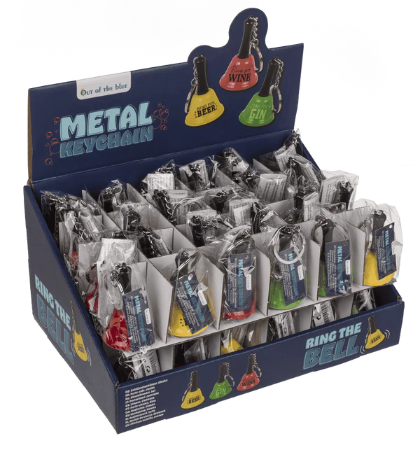 Brelok dzwonek na piwo gin i wino - śmieszny breloczek do kluczy metalowy  (2).webp