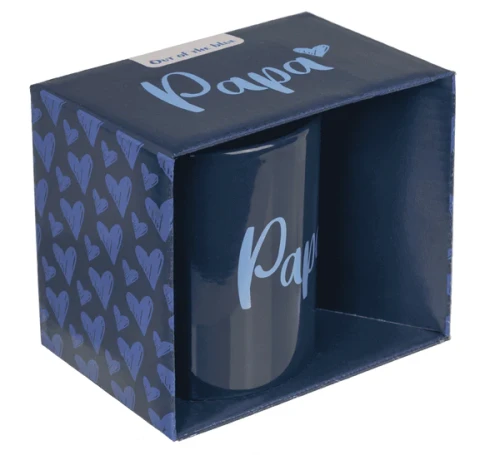 Kubek Papa na Dzień Ojca - elegancki prezent dla taty kamionka 320ml  (1).webp