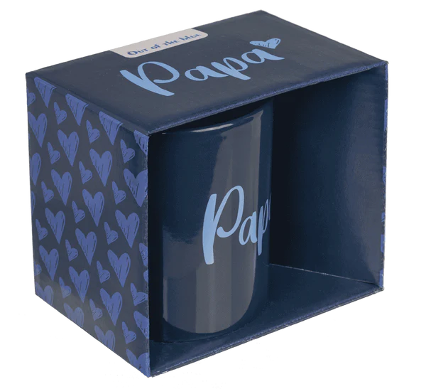 Kubek Papa na Dzień Ojca - elegancki prezent dla taty kamionka 320ml  (1).webp