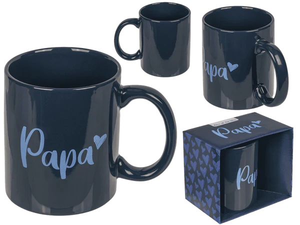 Kubek Papa na Dzień Ojca - elegancki prezent dla taty kamionka 320ml  (2).webp