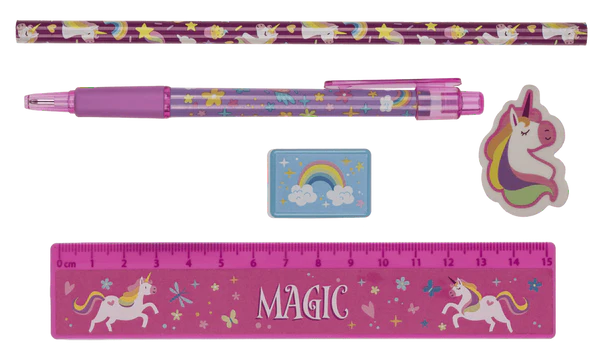 Zestaw szkolny Jednorożec przybory - komplet piśmienniczy dla dzieci  (4).webp