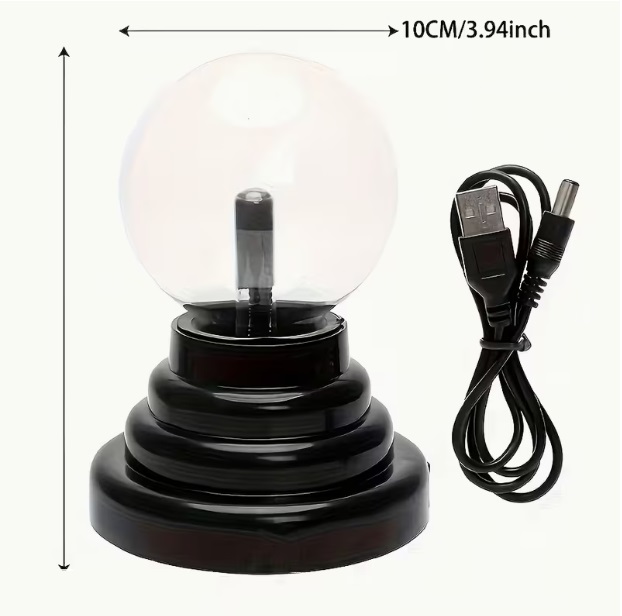 Kula plazmowa - lampka edukacyjna na USB 15cm reaguje na dotyk  (4).jpg