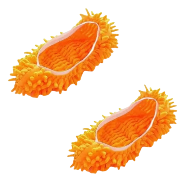 Kapcie Mop Pomarańczowe - Nakładki Czyszczące z Mikrofibry 2 szt.  (1)