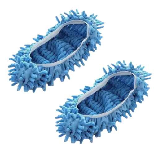 Kapcie Mop Niebieskie - Nakładki Czyszczące z Mikrofibry 2 szt. .jpg