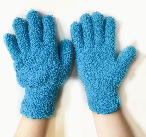 Rękawiczki z mikrofibry do kurzu i roślin - rękawica do sprzątania .jpg