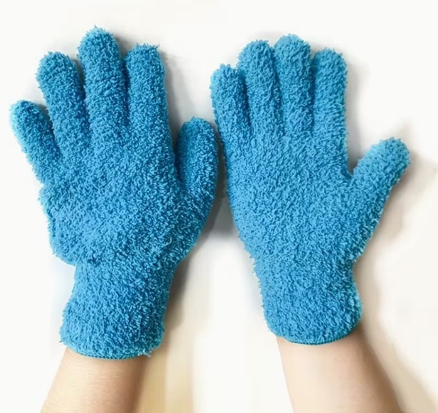 Rękawiczki z mikrofibry do kurzu i roślin - rękawica do sprzątania .jpg
