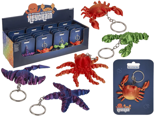 Brelok zwierzęta morskie 3D ruchomy - antystresowa zabawka  (1).webp