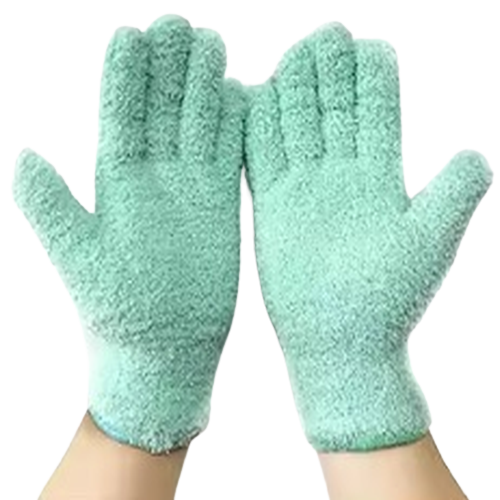 Rękawiczki z mikrofibry do kurzu i roślin - magiczna łapka 2w1  (3)