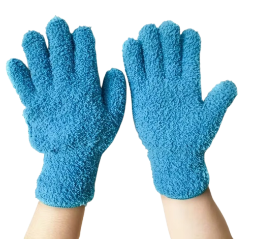 Rękawiczki z mikrofibry do kurzu i roślin - rękawica do sprzątania 3