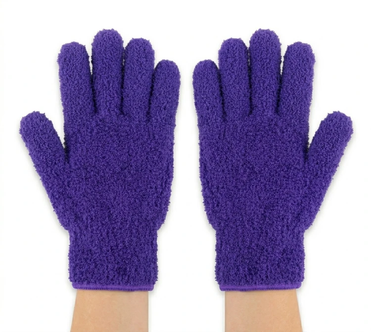 Rękawiczki z mikrofibry do kurzu i roślin - czyścik do liści 2w1  (2)