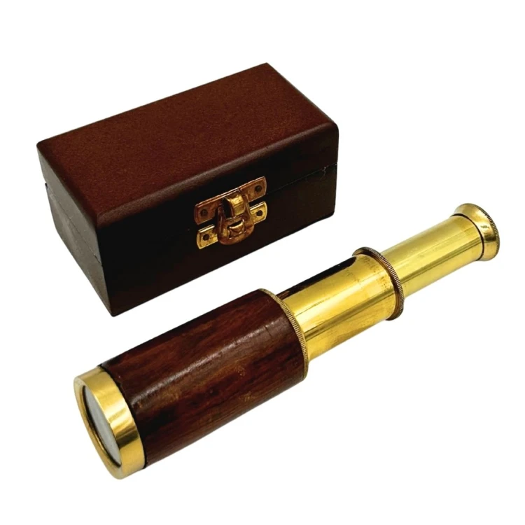 Luneta mosiężna w drewnianym pudełku - retro prezent dla podróżnika  (1).jpg