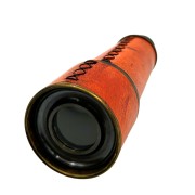 Luneta mosiężna skórzana retro - składany teleskop marynistyczny 42cm  (6).jpg