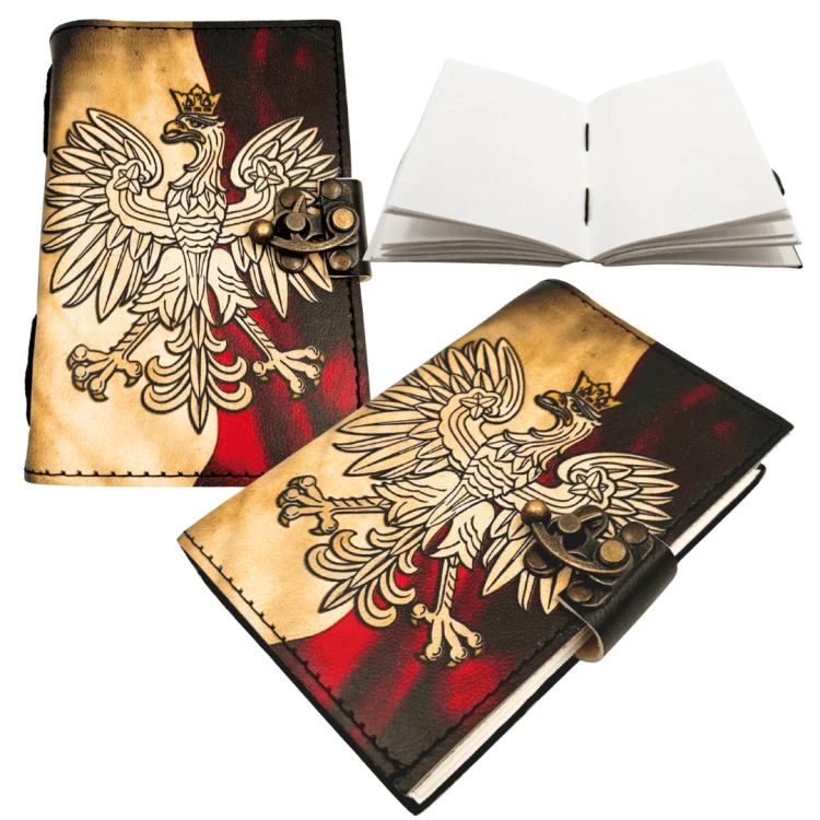Notes skórzany z polskim orłem - patriotyczny notatnik vintage 200 stron  (1).png