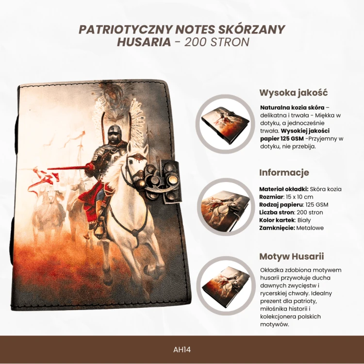 Notes skórzany Husaria - patriotyczny notatnik vintage 200 stron  (2).png