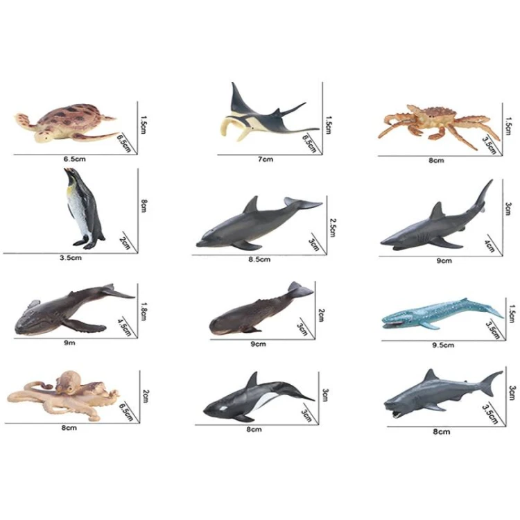 Figurki zwierzęta morskie - zestaw podwodny świat ocean zabawka  (3).jpg