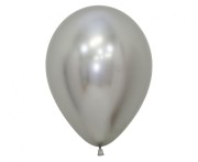 Balony Sempertex 12", Chromowane Srebrne, 50 szt.