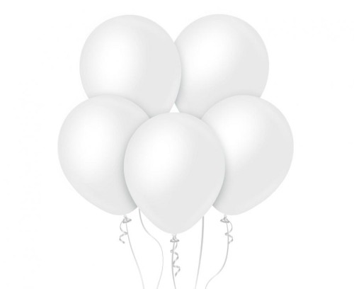 Balony 18" Opaque Satin Snow White , 25 szt.