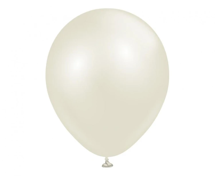 Balony Kalisan 18", aura kość słoniowa, 25 szt.