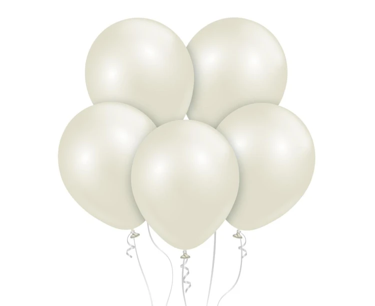 Balony Kalisan 18", aura kość słoniowa, 25 szt.