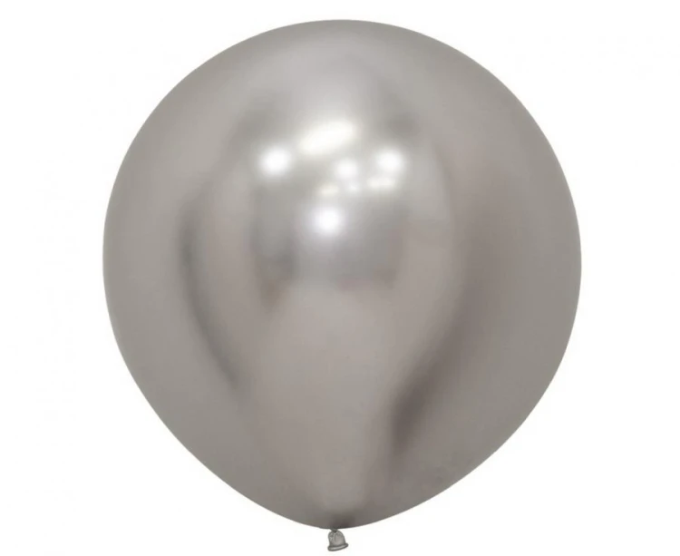 Balony Sempertex 24", Chromowane Srebrne, 3 szt.