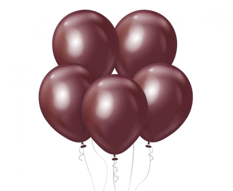 Balony 12" Mirror Burgundy , 50 szt.