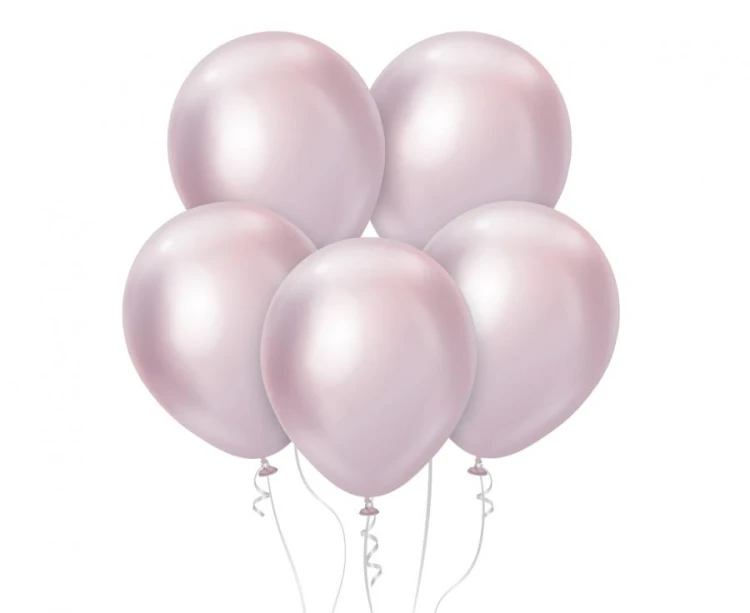 Balony 12" Mirror Pink Gold , 50 szt.