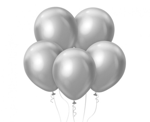 Balony 12" Mirror Silver , 50 szt.